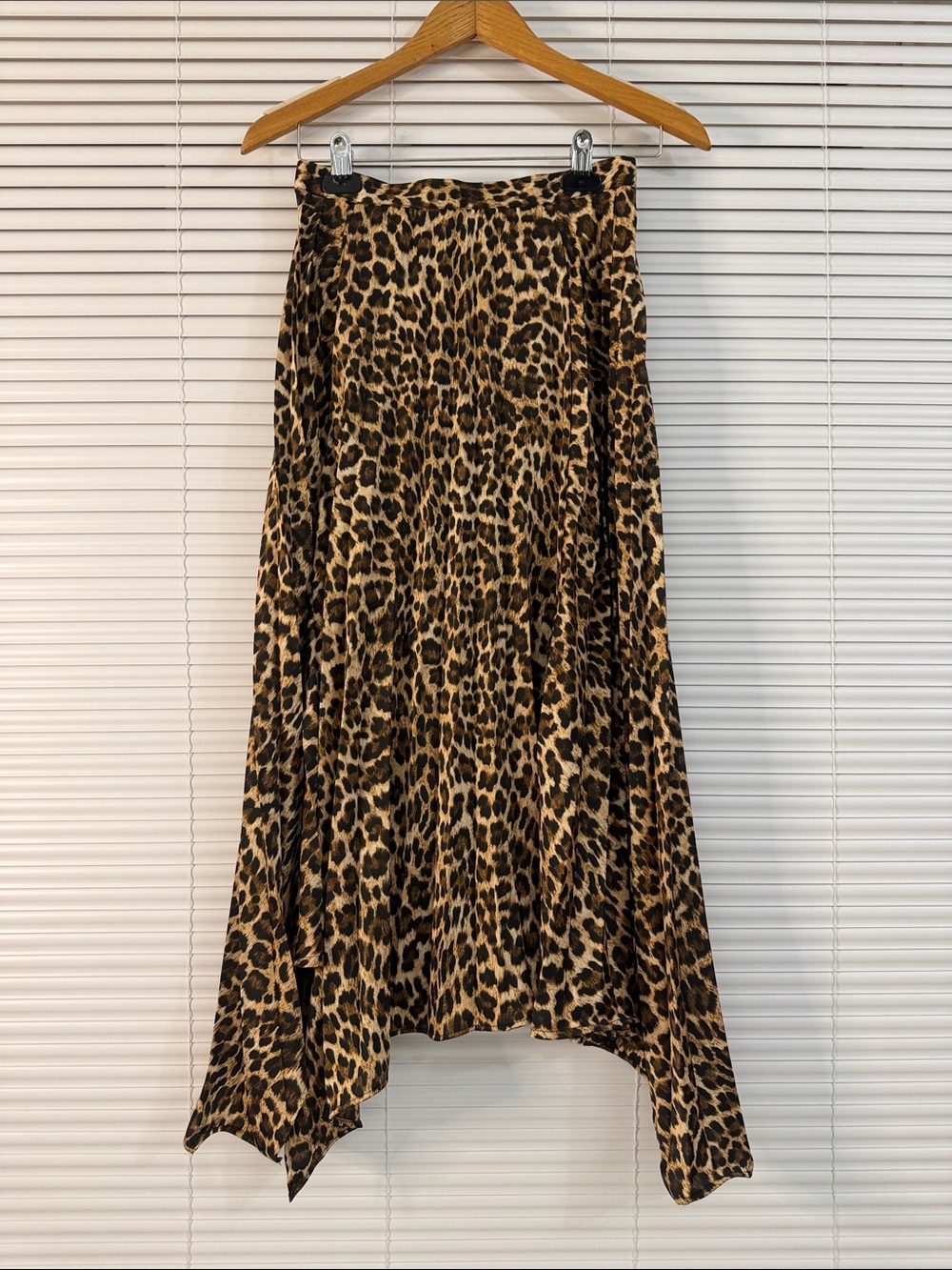 Zara Women Midi Skirt Leopard Print Black & Brown Size XS